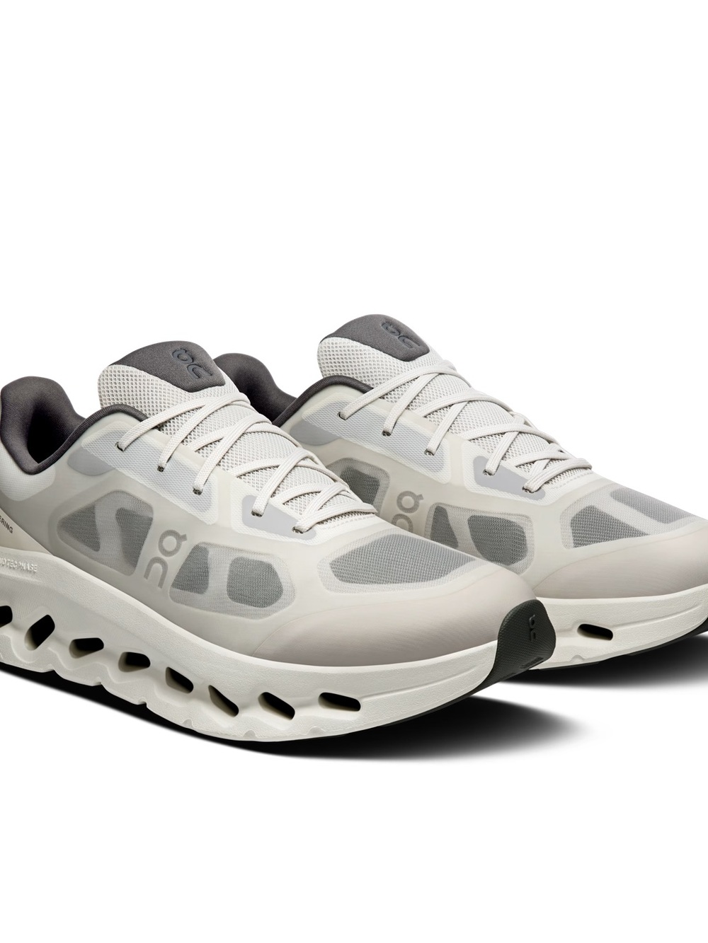 On Cloud Light Gray and White Men's CloudTec Sneakers